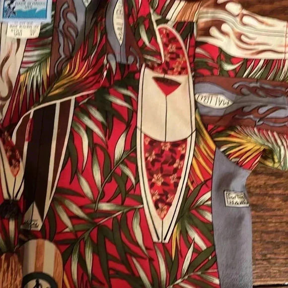 RJC Made In Hawaii Boys Button Down Shirt With Surf Board & Palm Tree Design 3T - Picture 4 of 7